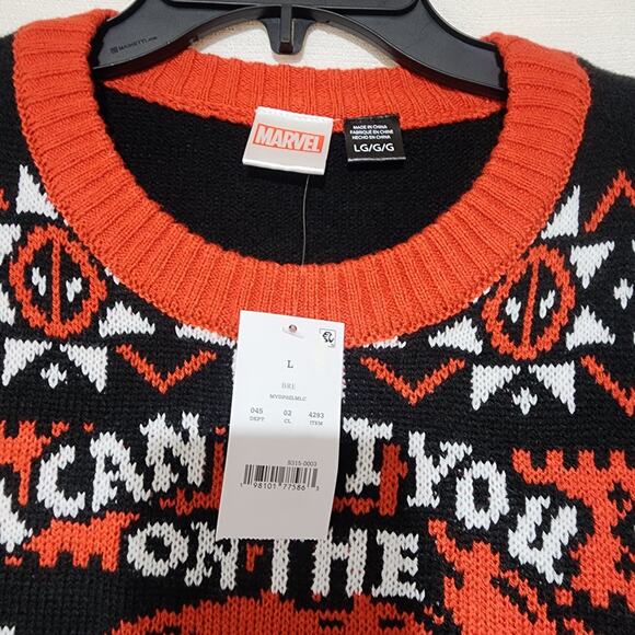 DeadPool christmas sweater men's Large - Picture 2 of 6